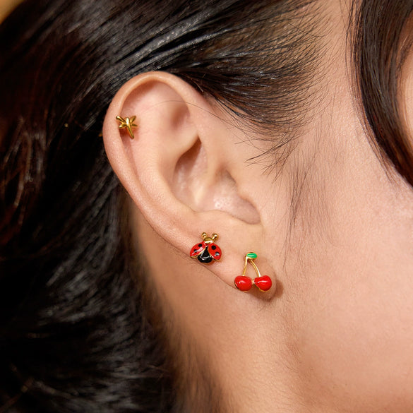 Wholesale Highend Electroplated Geometric Stainless Steel Oil Drop Earrings For Women