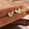 Wholesale Highend Electroplated Stainless Steel Heart Earrings For Women