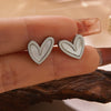 Wholesale Highend Electroplated Stainless Steel Heart Earrings For Women