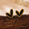 Wholesale Highend Electroplated Stainless Steel Heart Earrings For Women
