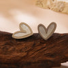 Wholesale Highend Electroplated Stainless Steel Heart Earrings For Women