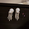 Wholesale Highend Feel Geometric Pearl Zircon Earrings With Electroplating