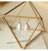Wholesale Highend Feel Geometric Pearl Zircon Earrings With Electroplating