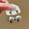 Wholesale Highend Feel Geometric Pearl Zircon Earrings With Electroplating