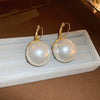 Wholesale Highend Feel Geometric Pearl Zircon Earrings With Electroplating