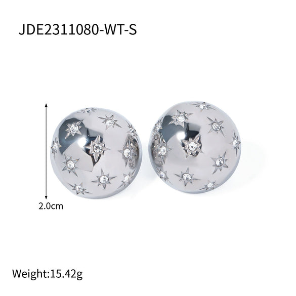 Wholesale Highend Geometric And Wave Pattern Electroplated Stainless Steel Earrings For Women