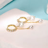Wholesale Highend Geometric Silver Electroplated Stud And Tassel Earrings For Women