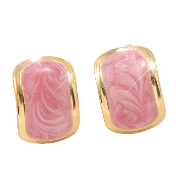 Wholesale Highend Geometric Stainless Steel Dripping Oil Earrings For Women