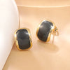 Wholesale Highend Geometric Stainless Steel Dripping Oil Earrings For Women
