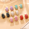 Wholesale Highend Geometric Stainless Steel Dripping Oil Earrings For Women