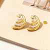 Wholesale Highend Geometric Stainless Steel Electroplated Earrings For Women