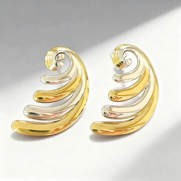 Wholesale Highend Geometric Stainless Steel Electroplated Earrings For Women