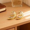 Wholesale Highend Geometric Stainless Steel Electroplated Earrings For Women