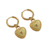 Wholesale Highend Geometric Stainless Steel Heartshaped Diamond Pendant Earrings For Women