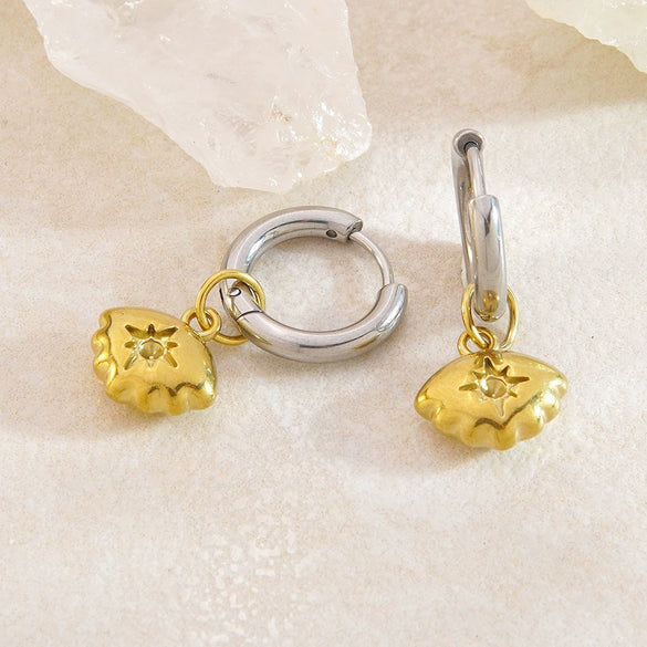 Wholesale Highend Geometric Stainless Steel 18K Gold Plated Women's Earrings