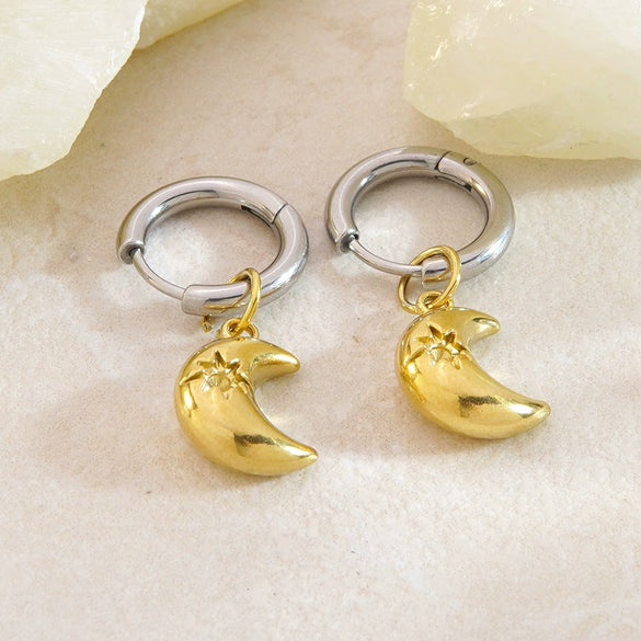 Wholesale Highend Geometric Stainless Steel 18K Gold Plated Women's Earrings