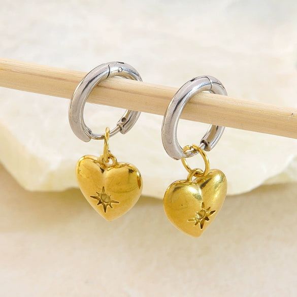 Wholesale Highend Geometric Stainless Steel 18K Gold Plated Women's Earrings