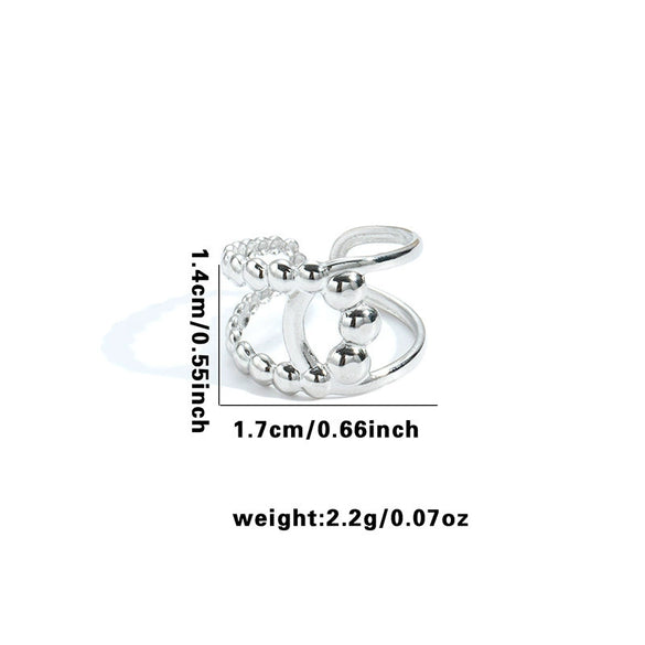 Wholesale Highend Heart Titanium Steel Hollow Ring With Butterfly And Cylindrical Splicing Electroplated Unisex