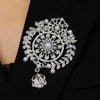 Wholesale Highend Luxury Alloy Full Diamond Carved Flower Crown Drop Shape Brooch Unisex Accessory Set With Diamonds