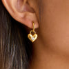 Wholesale Highend Minimalist Electroplated Heart Shape Stainless Steel Earrings For Women