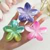 Wholesale Highend Plastic And Resin Hairpin With Plumeria Design And Electroplating Processing For Women