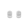Wholesale Highend Pleated Geometric Stainless Steel Earrings With Electroplating For Women