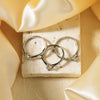 Wholesale Highend Rings For Couples Alloy Zircon Inlay Flower Style