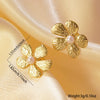 Wholesale Highend Stainless Steel Electroplated Flower Pearl Earrings For Women