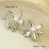 Wholesale Highend Stainless Steel Geometric Flower Earrings For Women With Electroplating Treatment Fashion Design