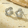 Wholesale Highend Stainless Steel Geometric Flower Earrings For Women With Electroplating Treatment Fashion Design