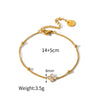 Wholesale Highend Stainless Steel Women's Flower Earrings With Electroplating