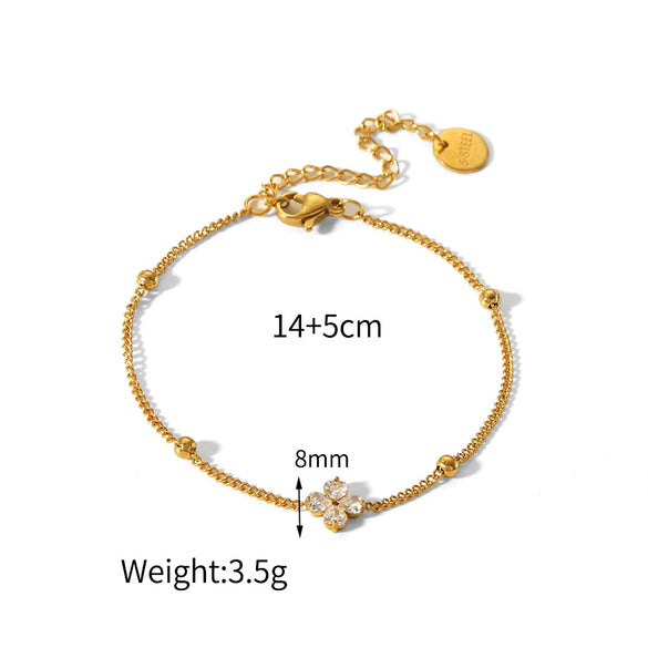 Wholesale Highend Stainless Steel Women's Flower Earrings With Electroplating