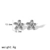 Wholesale Highend Stainless Steel Women's Flower Earrings With Electroplating
