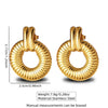 Wholesale Highend Stamped Geometric Stainless Steel Hoop Earrings For Women