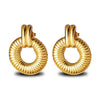 Wholesale Highend Stamped Geometric Stainless Steel Hoop Earrings For Women