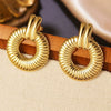 Wholesale Highend Stamped Geometric Stainless Steel Hoop Earrings For Women