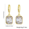 Wholesale Highgrade Copper Inlaid Zircon Elegant Geometric Earrings With Real Gold Plating