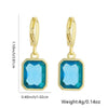 Wholesale Highgrade Copper Inlaid Zircon Elegant Geometric Earrings With Real Gold Plating