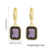 Wholesale Highgrade Copper Inlaid Zircon Elegant Geometric Earrings With Real Gold Plating