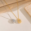 Wholesale Highgrade Titanium Steel Dropshaped Geometric Female Clavicle Necklace With Snake Bone Chain And Electroplating