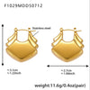 Wholesale Highpolished 18K Gold Plated Stainless Steel Geometric Circle Hollow Earrings For Women