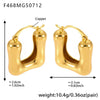 Wholesale Highpolished Ushaped Geometric Copper Earrings For Women With Electroplating