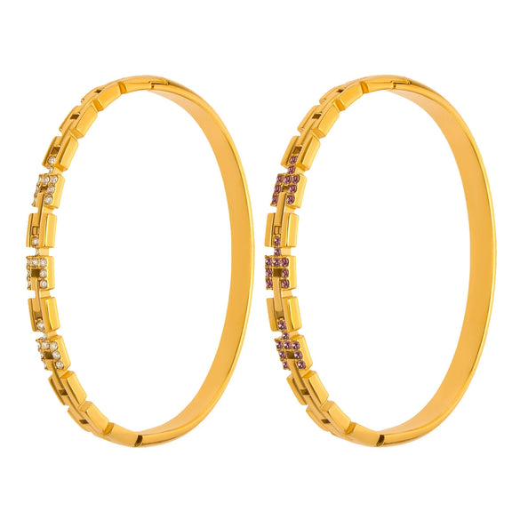 Wholesale Highquality 5A Zircon Buckle Bracelet In Fashionable And Simple Style Made Of Stainless Steel With Electroplating Featuring A Cross Shape