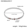 Wholesale Highquality 5A Zircon Buckle Bracelet In Fashionable And Simple Style Made Of Stainless Steel With Electroplating Featuring A Cross Shape