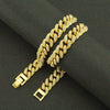 Wholesale Hip Hop Alloy Cuban Chain Necklace With Diamond Inlay For Men Geometric Style