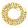 Wholesale Hip Hop Alloy Cuban Chain Necklace With Diamond Inlay For Men Geometric Style