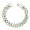 Wholesale Hip Hop Alloy Cuban Chain Necklace With Diamond Inlay For Men Geometric Style