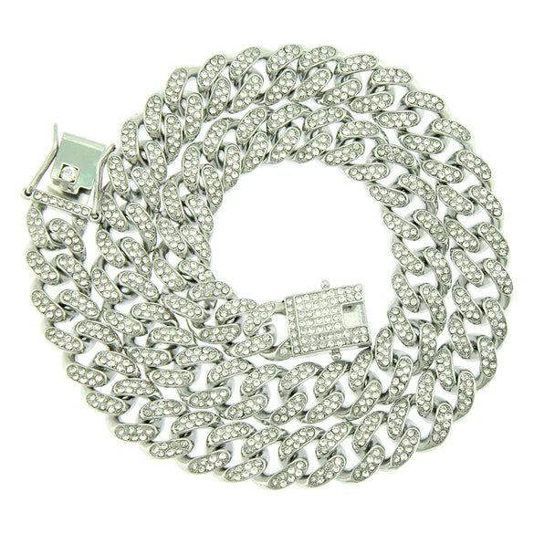 Wholesale Hip Hop Alloy Cuban Chain Necklace With Geometric Diamond Design For Men