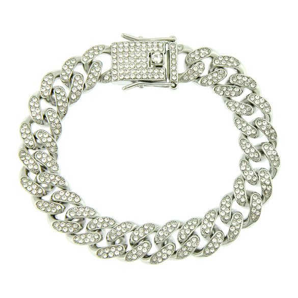 Wholesale Hip Hop Alloy Cuban Chain Necklace With Geometric Diamond Design For Men