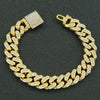 Wholesale Hip Hop Alloy Cuban Chain Necklace With Rhinestones And Geometric Design For Men
